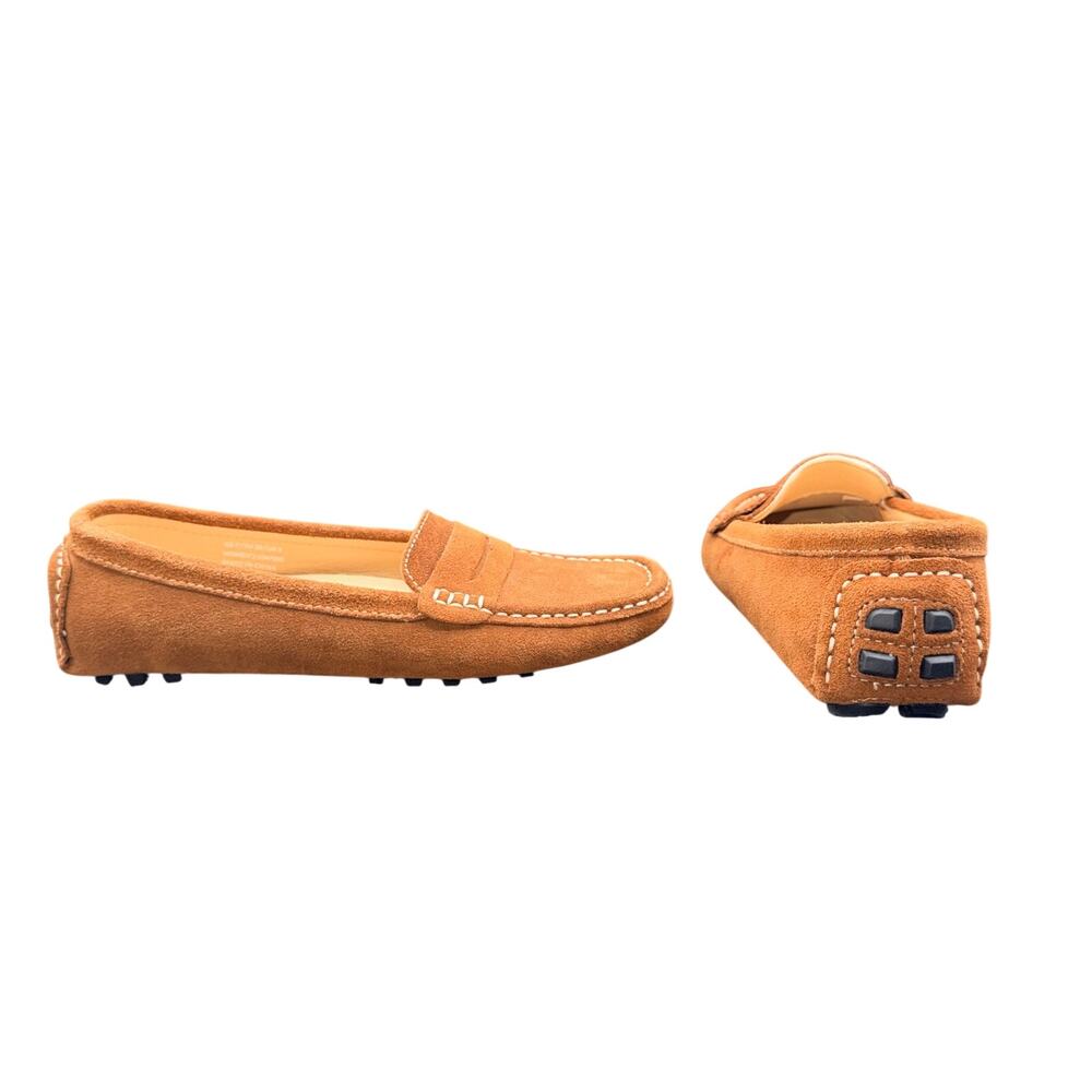 Osslue Women’s 7 Tan Suede Penny Driving Loafers Moccasin Comfort Flats